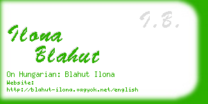 ilona blahut business card